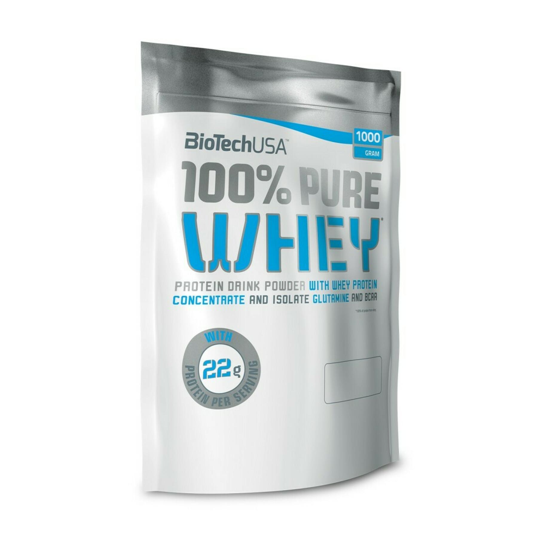 Paquete de 10 bolsas de proteína de suero 100% pura Biotech USA - Neutre - 1kg