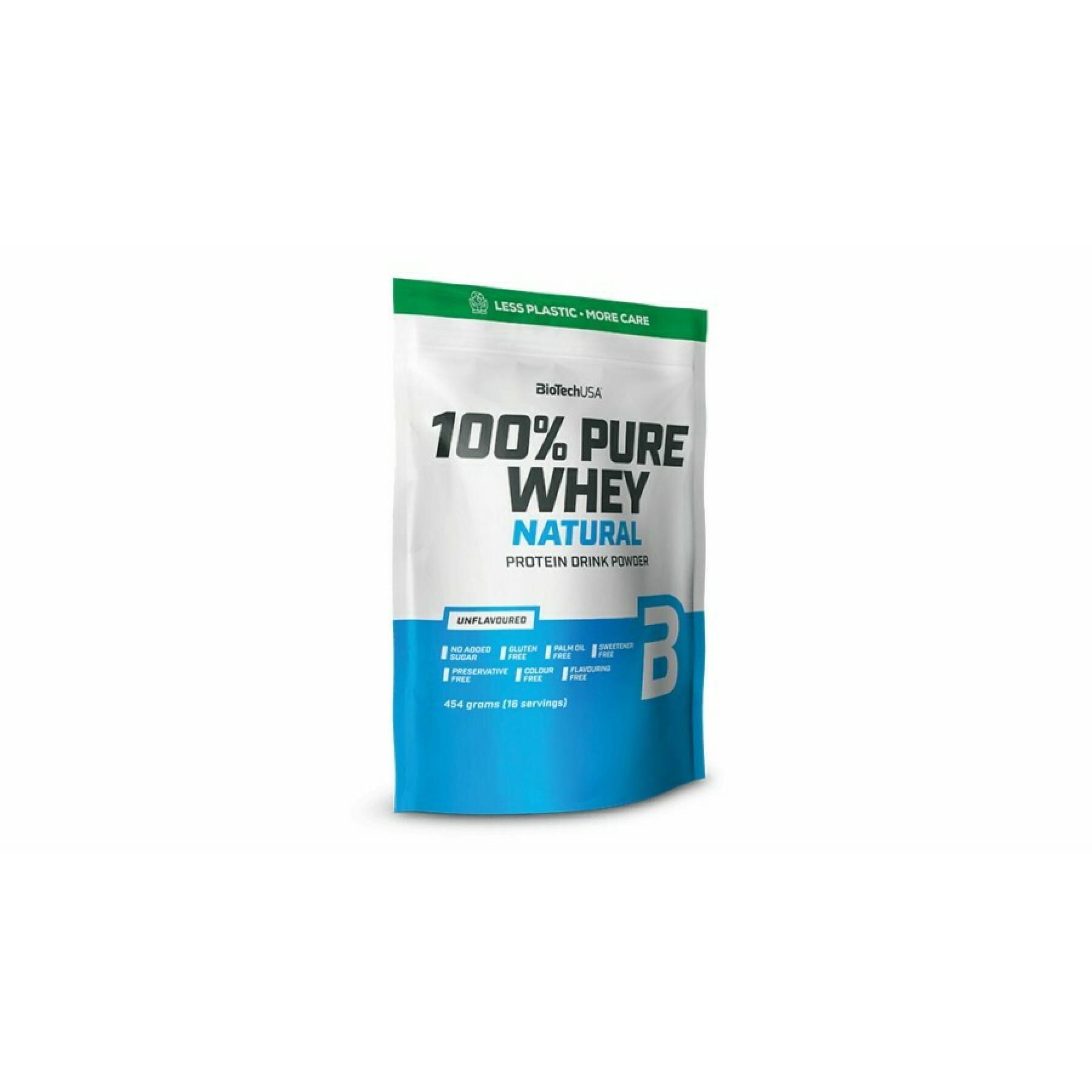 Paquete de 10 bolsas de proteína de suero 100% pura Biotech USA - Neutre - 454g