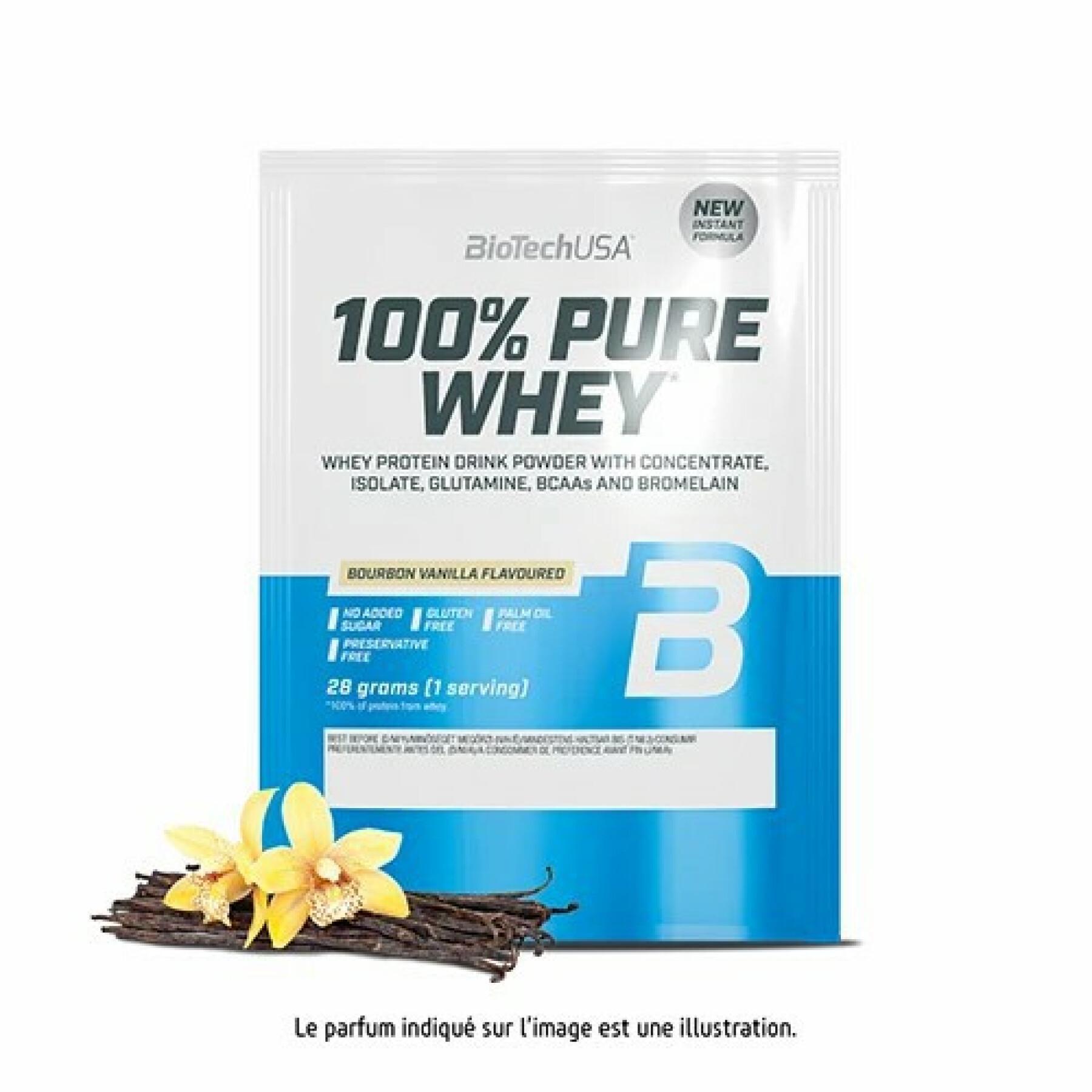 50 paquetes de proteína de suero 100% pura Biotech USA - Vanille bourbon - 28g