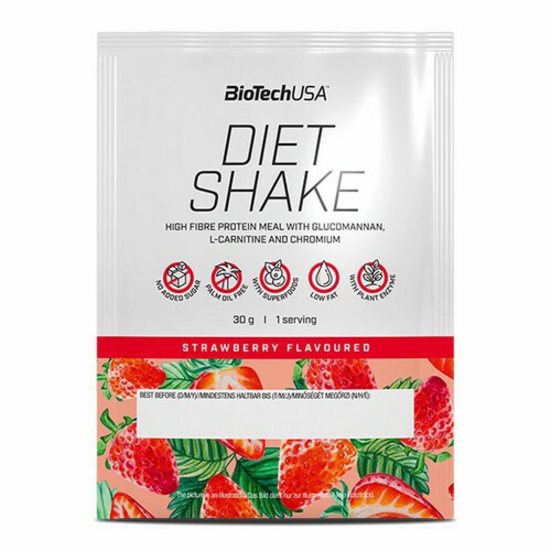 Paquete de 50 sobres de proteínas Biotech USA diet shake - Fraise - 30g