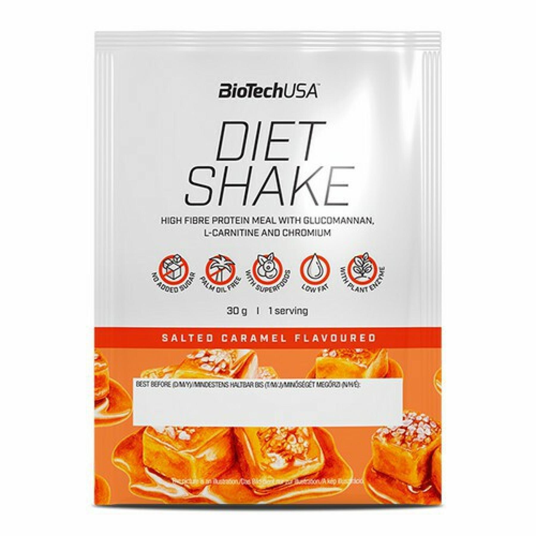 Paquete de 50 sobres de proteínas Biotech USA diet shake - Caramel salé - 30g