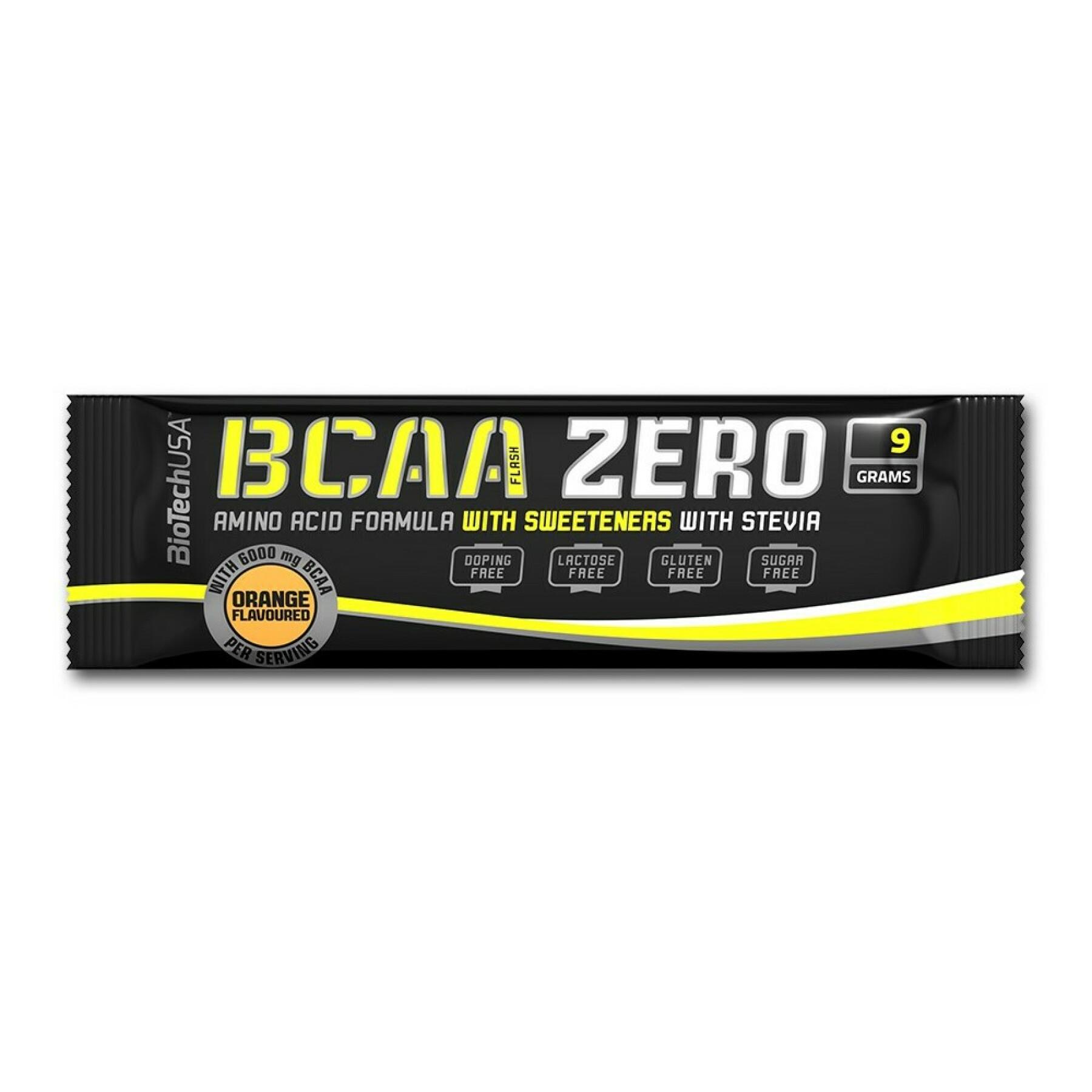 50 paquetes de aminoácidos Biotech USA bcaa zero - Orange - 9g