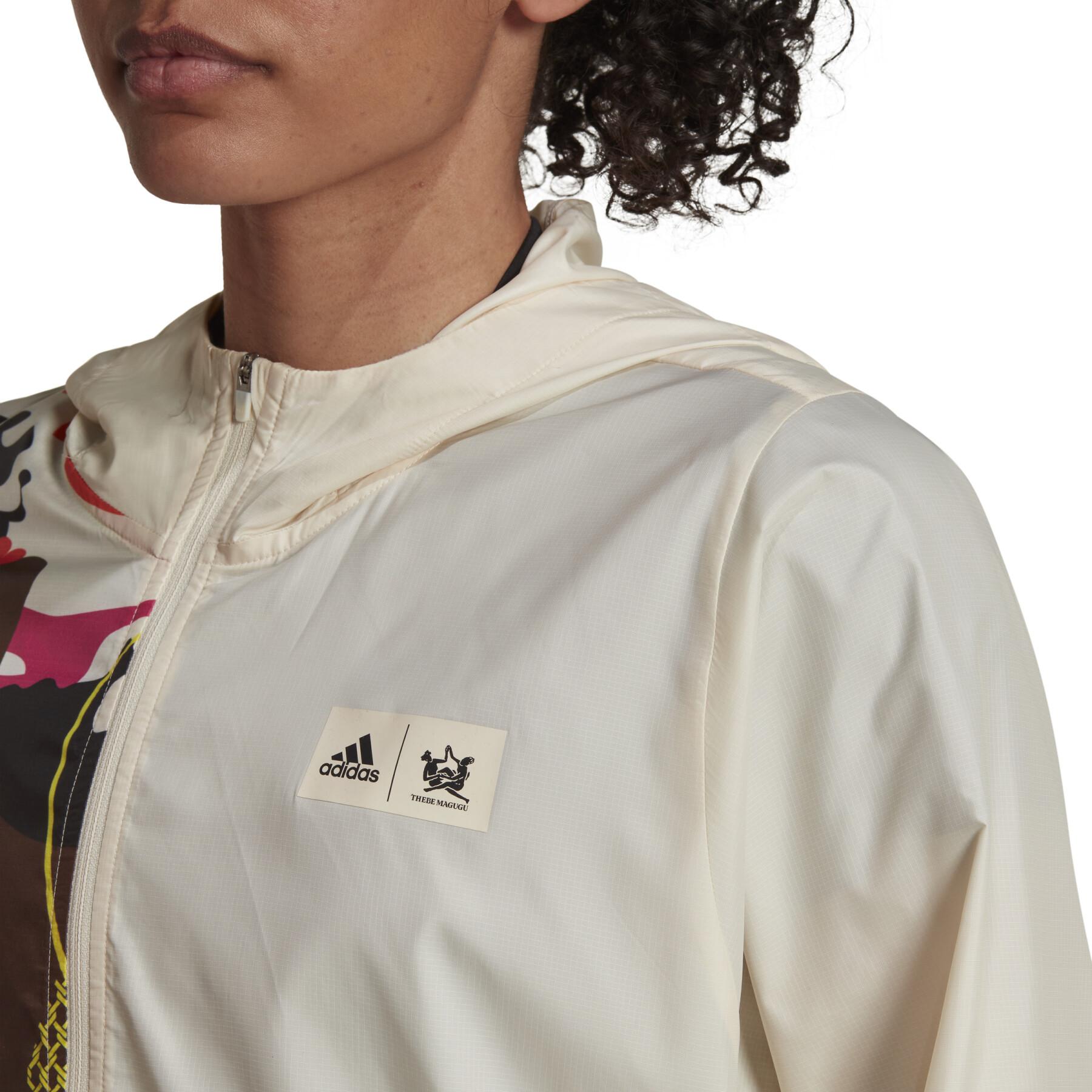 Chaqueta impermeable mujer adidas Thebe Magugu