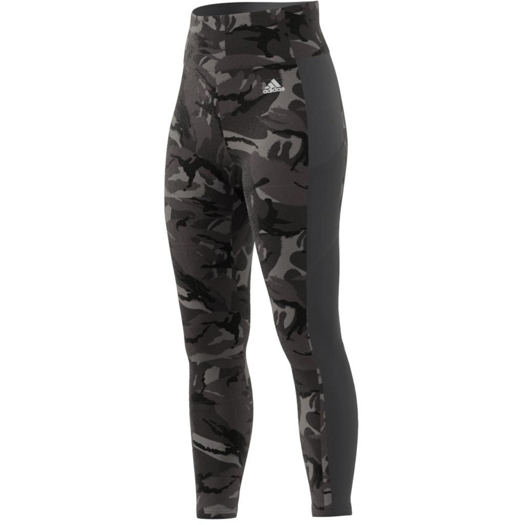 Leggings de cintura alta para mujer adidas Aeoready Designed 2 Move Camouflage 7/8
