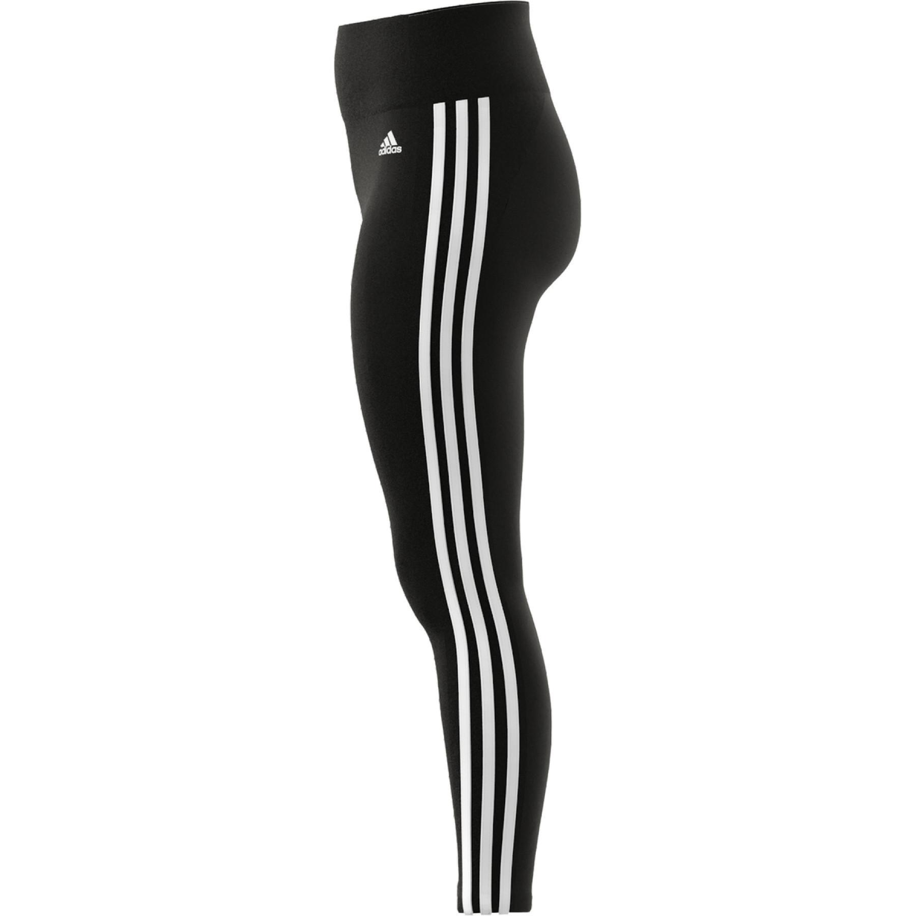Leggings de cintura alta para mujer adidas Designed To Move 3-Bandes 7/8 Sport