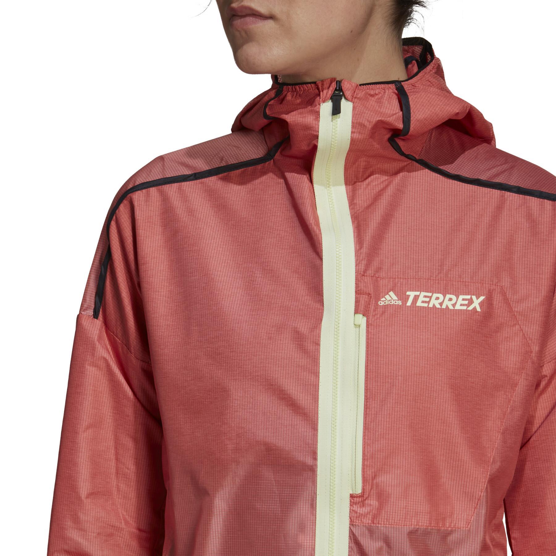 Chaqueta impermeable para mujer adidas Terrex Agravic Windweave