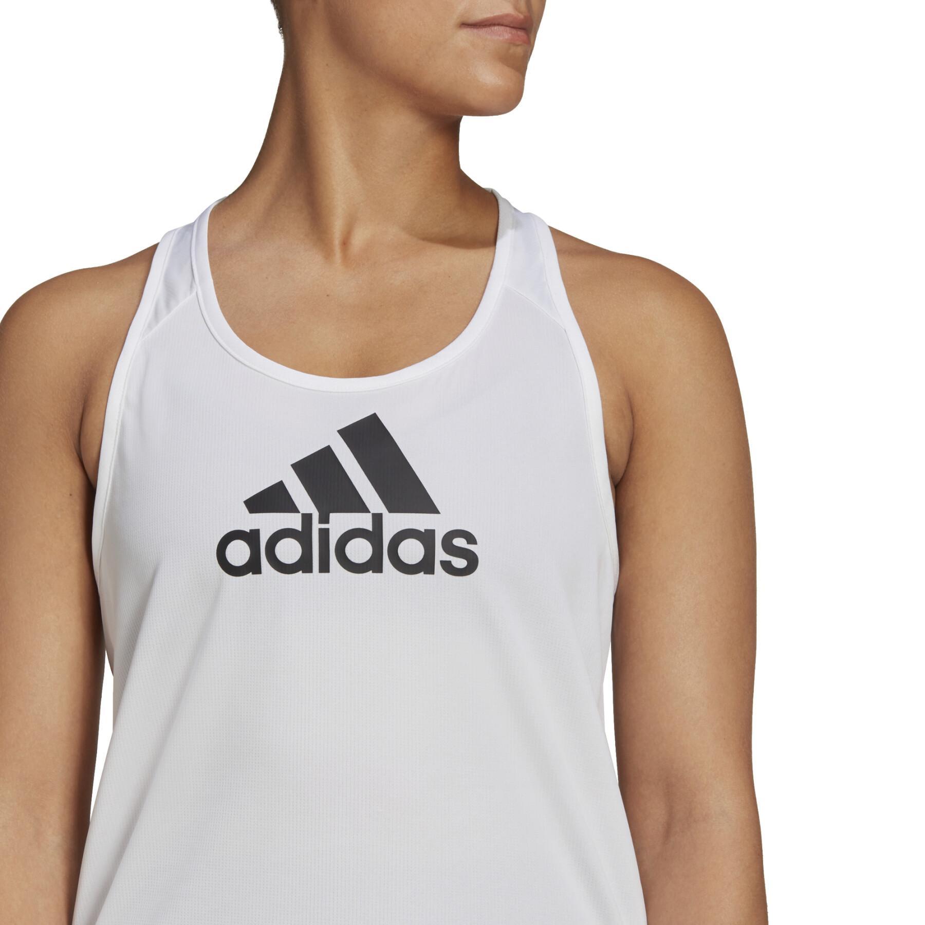Camiseta de tirantes para mujer adidas AEROREADY Designed 2 Move Logo Sport