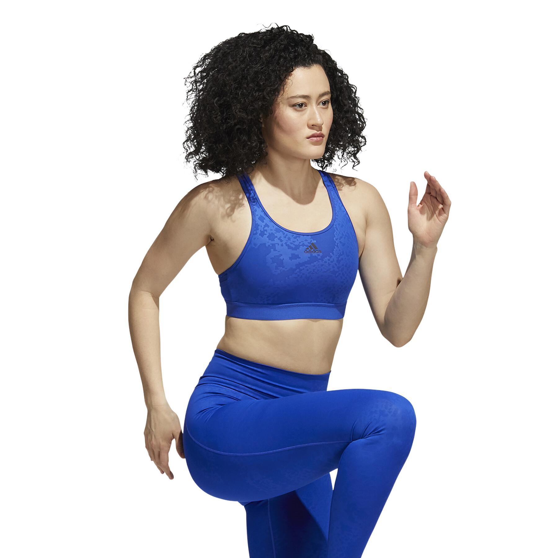 Sujetador de mujer adidas Believe This Medium-Support Lace Camo Workout