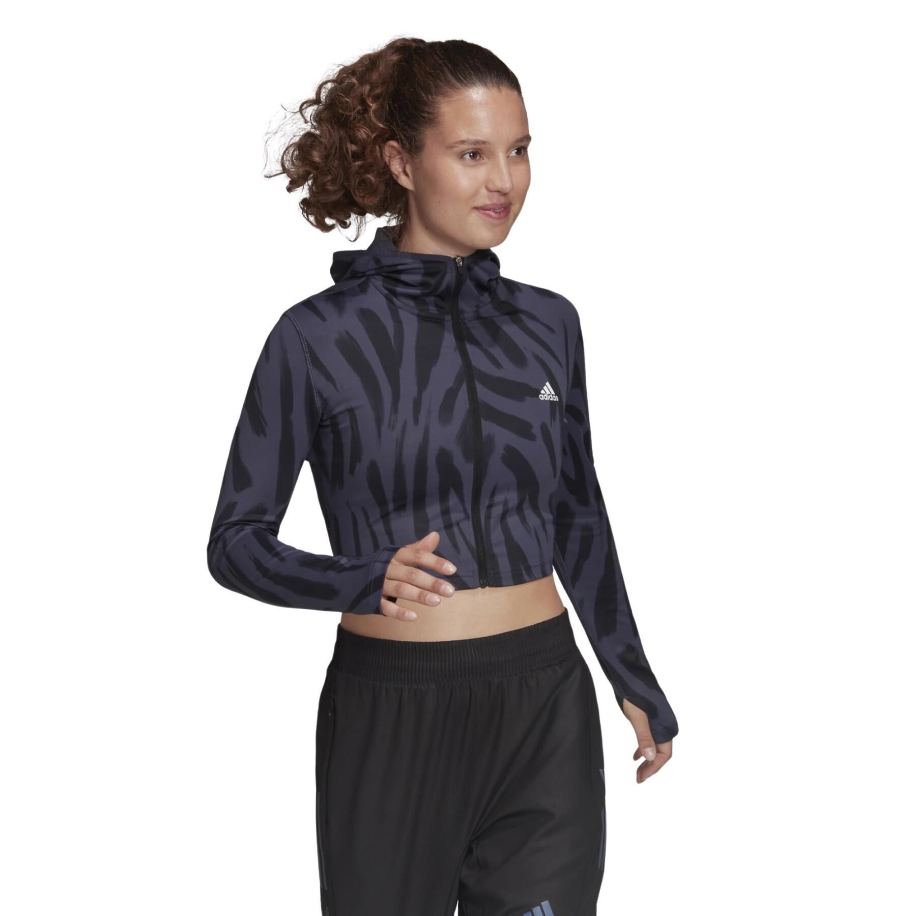 Camiseta de running para mujer adidas Run Icons Allover Print