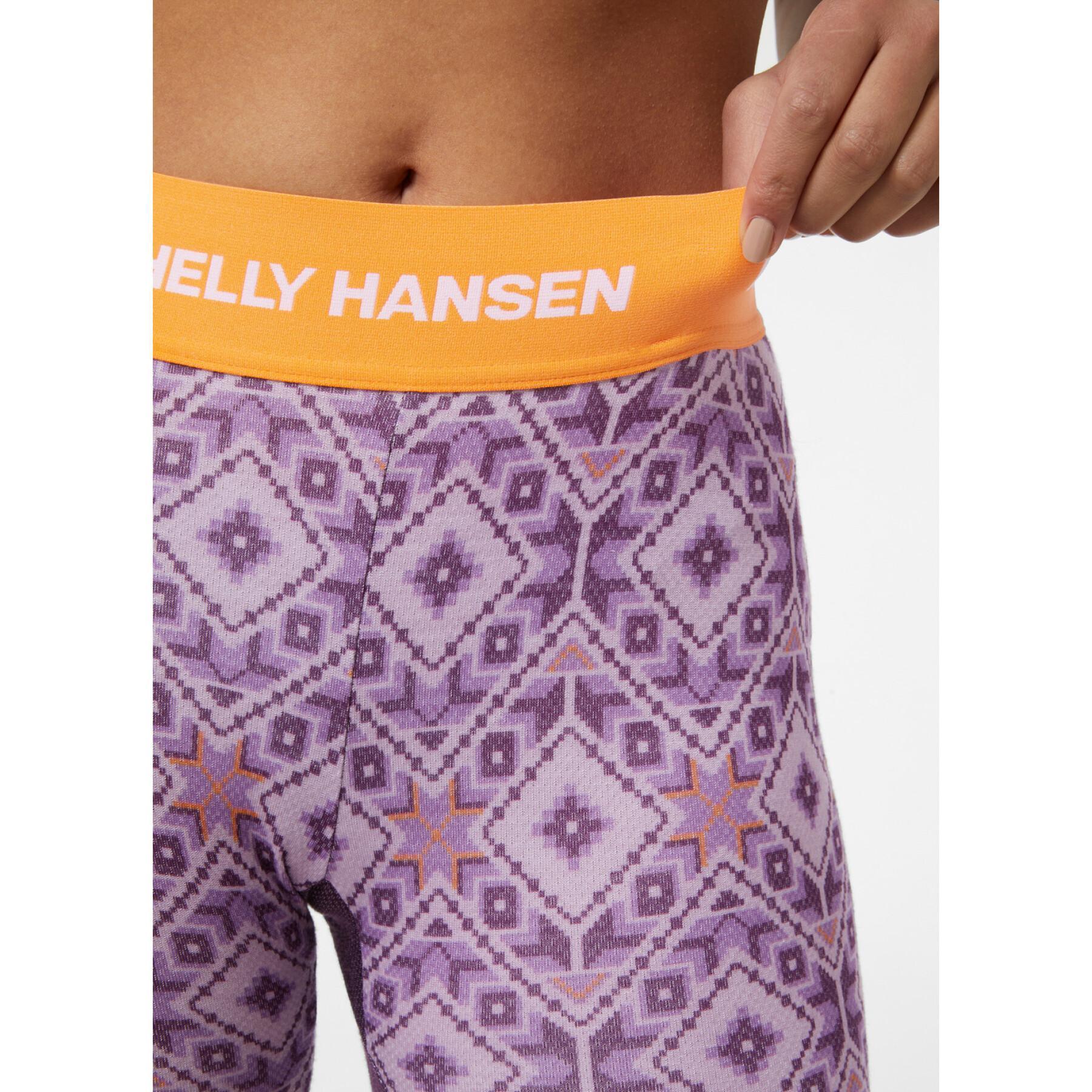 Camiseta interior de lana merina para mujer Helly Hansen Lifa Graphi