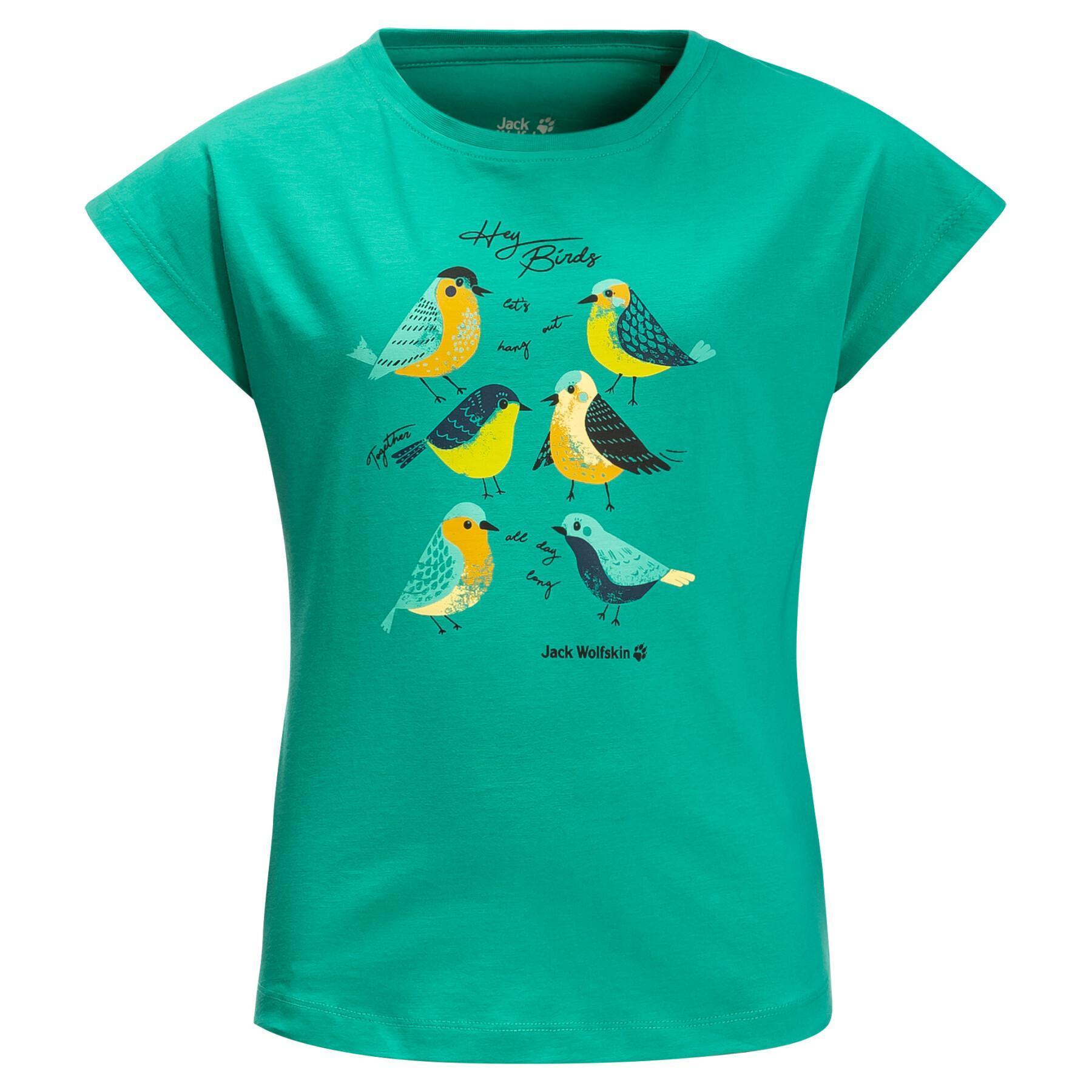 Camiseta de chica Jack Wolfskin Tweeting Birds