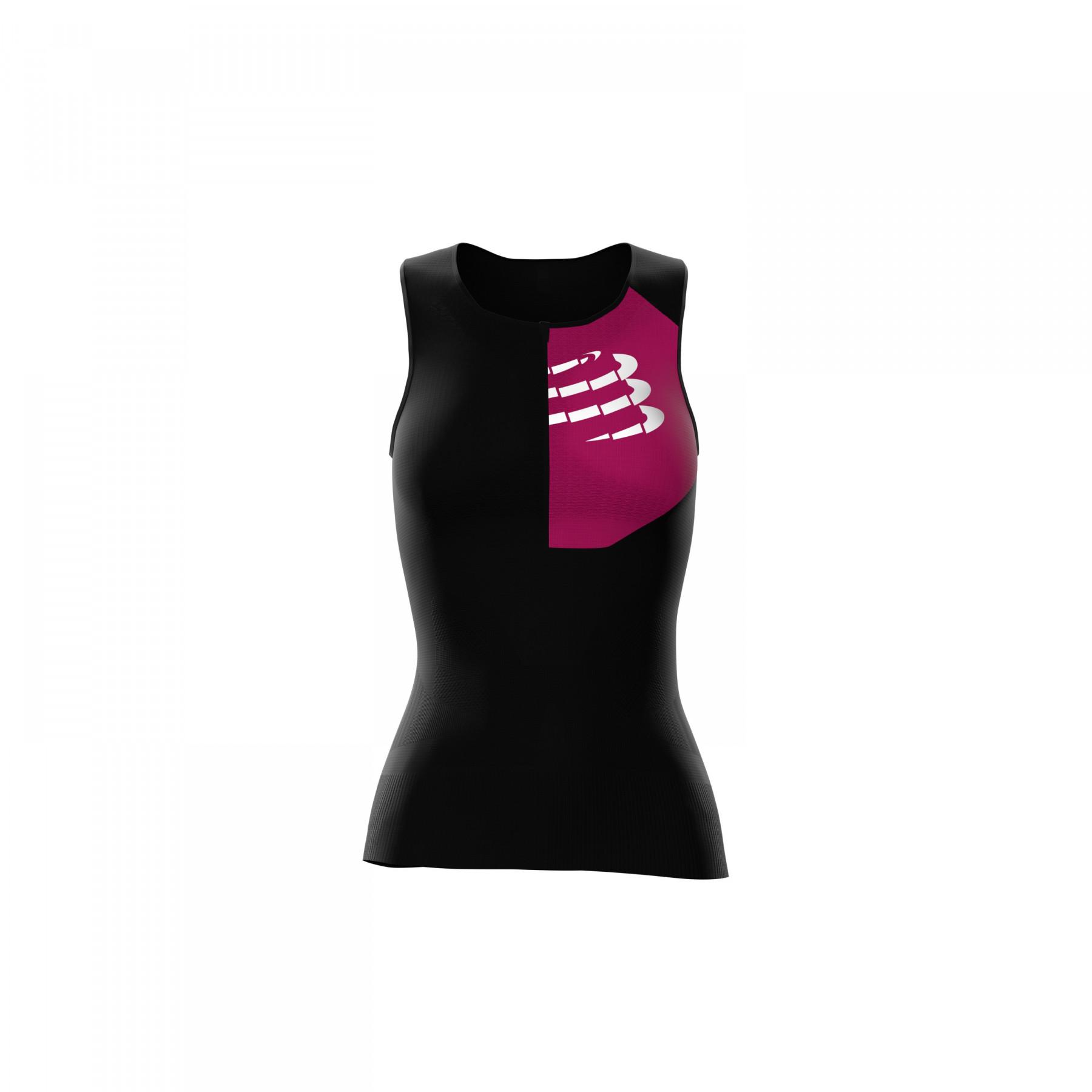 Camiseta de compresión para mujer Compressport Triathlon Postural Aero