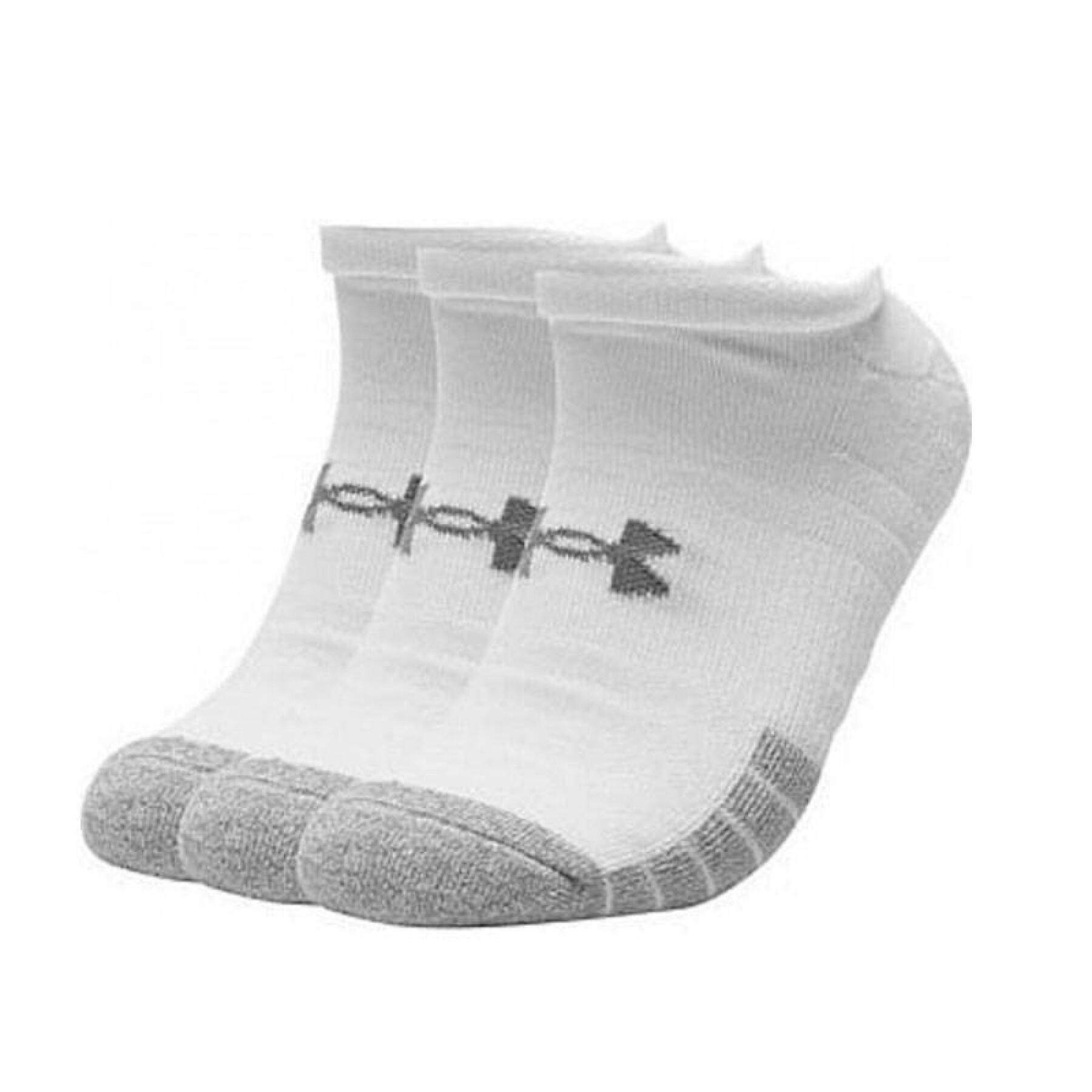 Juego de 3 pares de calcetines invisibles para niños Under Armour Heatgear®
