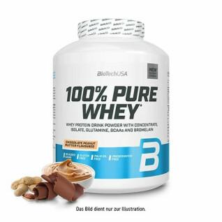 Tarro de proteína de suero 100% pura Biotech USA - Chocolat-beurre de noise - 2,27kg