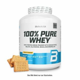 Tarro de proteína de suero 100% pura Biotech USA - Biscuit - 2,27kg