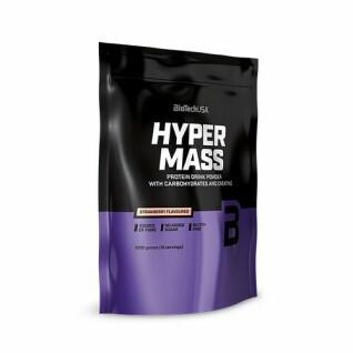 Paquete de 10 bolsas para ganar peso Biotech USA hyper mass - Fraise - 1kg