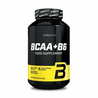 Pack de 12 botes de aminoácidos Biotech USA bcaa+b6 - 200 comp