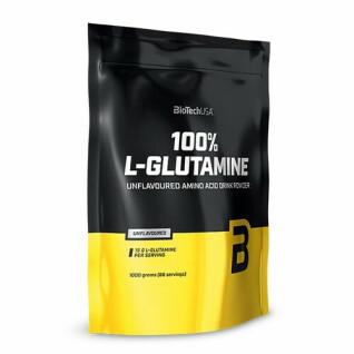 Paquete de 10 bolsas de aminoácidos Biotech USA 100% l-glutamine - 1kg
