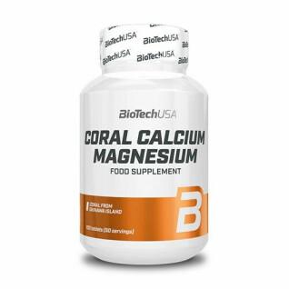 Paquete de 12 botes de vitamina calcio-magnesio Biotech USA - 100 comp