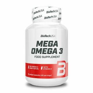 Paquete de 12 botes de vitamina Biotech USA mega omega 3 - 90 Gélul