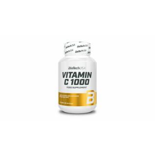 Paquete de 12 tarros de vitamina c Biotech USA 1000 bioflavonoïdes - 30 Comp