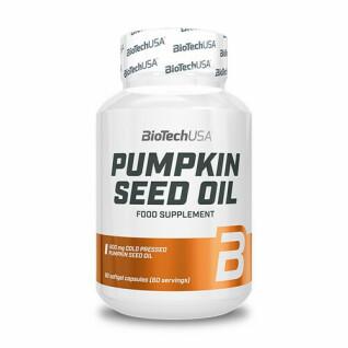 Tarros de vitaminas del aceite de semillas de calabaza Biotech USA - 60 Gélul