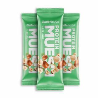 Pack de 28 cajas de snacks proteicos Biotech USA muesli - Noisette