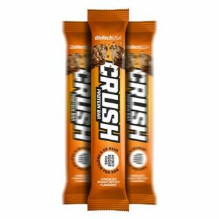 Cajas de aperitivos Biotech USA crush bar - Chocolat-beurre de noise (x12)