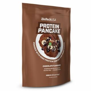 Paquete de 10 bolsas de bocadillos de proteínas para panqueques Biotech USA - Chocolate - 1kg