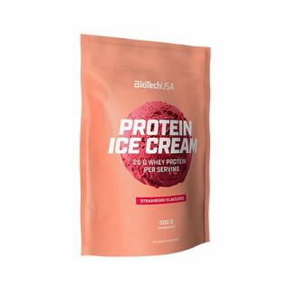 Pack de 10 bolsas de snacksHielo proteico Biotech USA - Fraise - 500g