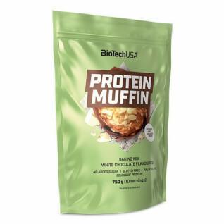 Pack de 10 bolsas de snacks proteicos Biotech USA muffin - Chocolat blanc - 750g