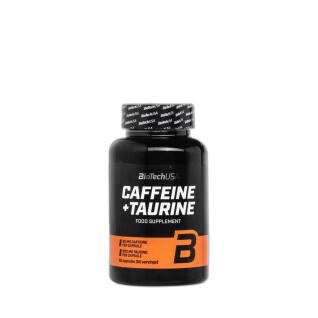 Paquete de 12 botes de refuerzo Biotech USA cafféine + taurine - 60 Gélul