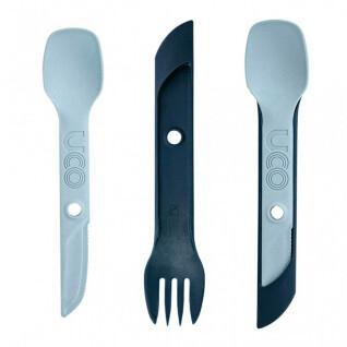 Cubiertos de camping extensión de cuchara y tenedor, cuchillo Uco