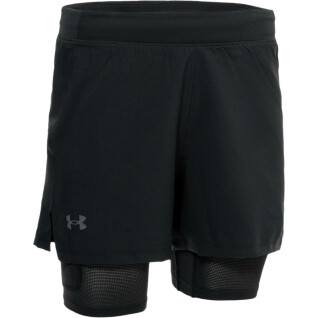 Pantalones cortos de running 2 en 1 Under Armour Iso-Chill