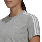 Camiseta de mujer adidas Essentials Loose 3-Stripes Cropped