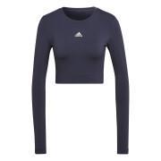 Camiseta de mujer adidas Aeroknit Seamless Fitted Cropped